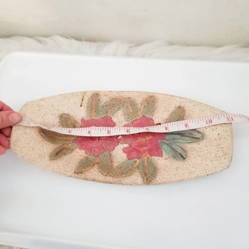 Trinket dish pottery vintage artist signed